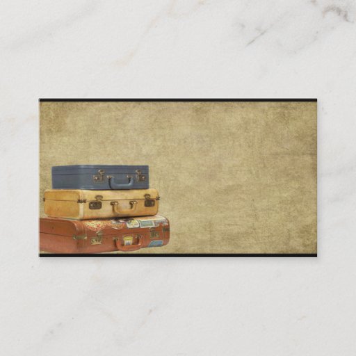 Customizable Old Suitcases- Traveling- Prim Biz Cards Business Card