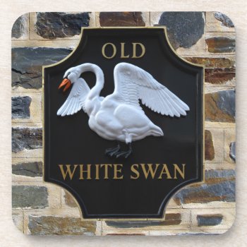 Old Swan Pub Sign Coaster by Impactzone at Zazzle