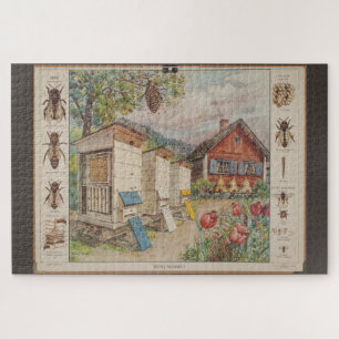 Old Swedish school wall chart - Bees Jigsaw Puzzle