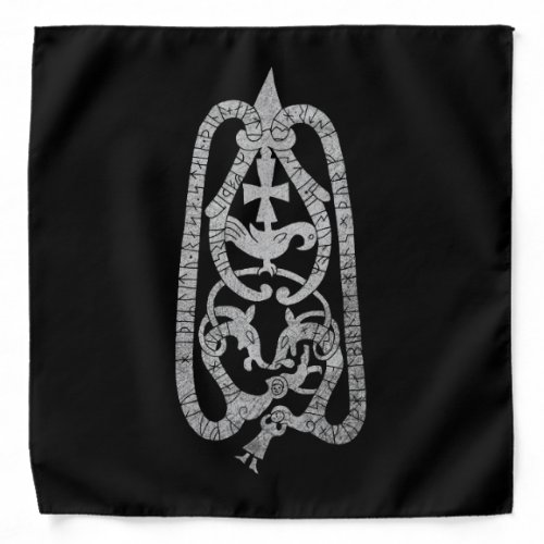 Old Swedish viking runestone Bandana