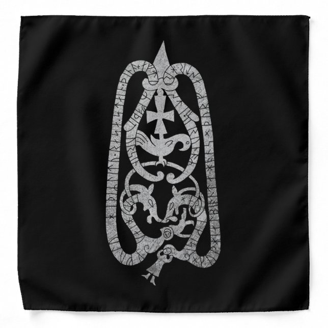 Old Swedish viking runestone Bandana (Front)