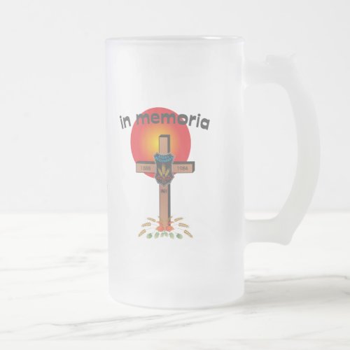 Old Swiss beer Brewerie Frosted Glass Beer Mug