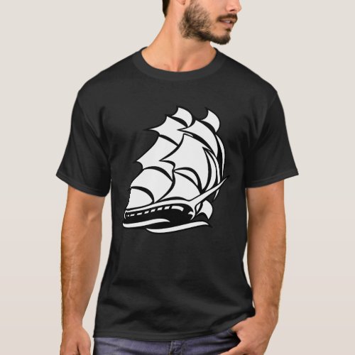 Old Tall Sailing Ship T_Shirt
