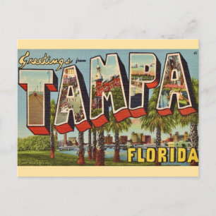 Old Tampa Florida Greeting Postcard