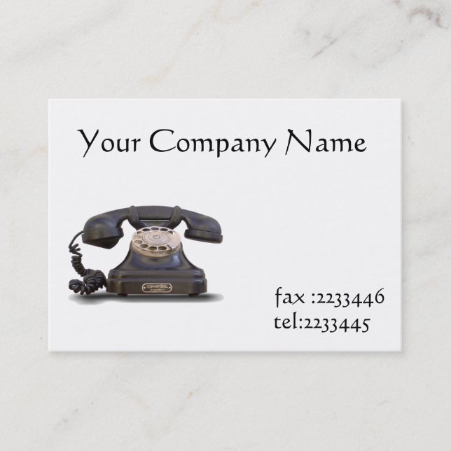 old telephone business card (Front)