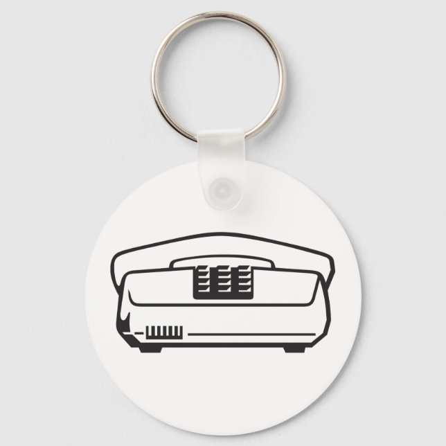 Old Telephone Symbol Keychain (Front)