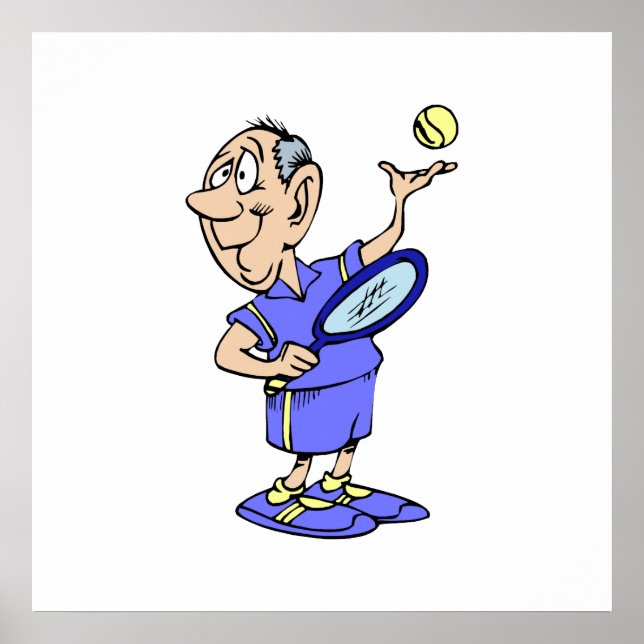 Old Tennis Guy Poster (Front)