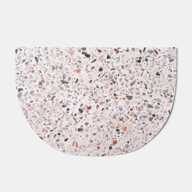 Old terrazzo texture, hamper pattern. doormat (Front)