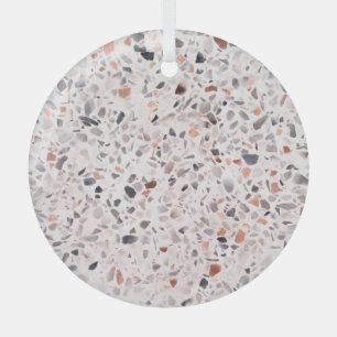 Old terrazzo texture, hamper pattern. glass ornament