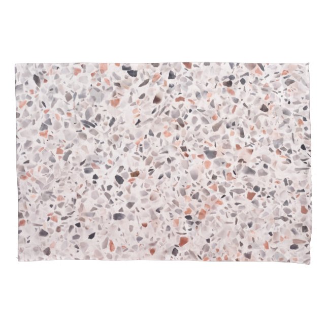 Old terrazzo texture, hamper pattern. pillow case (Front)