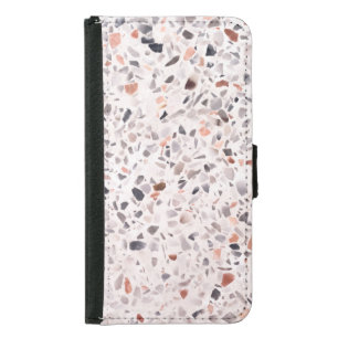 Old terrazzo texture, hamper pattern. samsung galaxy s5 wallet case