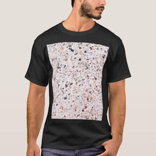 Old terrazzo texture, hamper pattern. T-Shirt (Front)