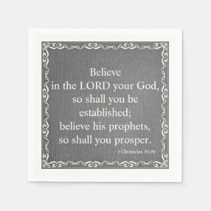 Old Testament Bible Scripture Quote – 2 Chronicles Paper Napkins
