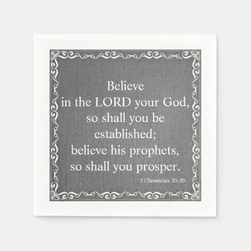 Old Testament Bible Scripture Quote  2 Chronicles Paper Napkins
