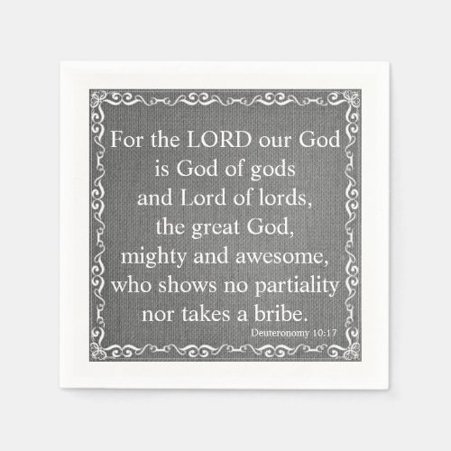 Old Testament Bible Scripture Quote  Deuteronomy Napkins