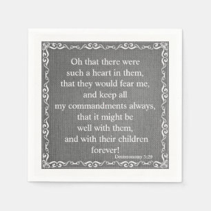 Old Testament Bible Scripture Quote – Deuteronomy Paper Napkins