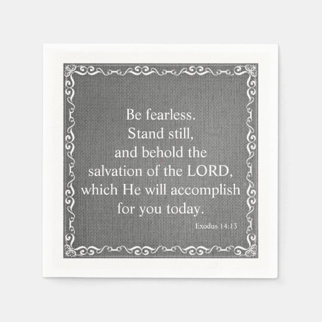 Old Testament Bible Scripture Quote – Exodus 14:13 Napkins (Front)