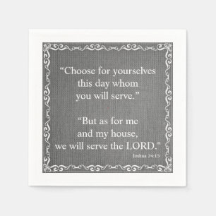 Old Testament Bible Scripture Quote – Joshua 24:15 Napkins