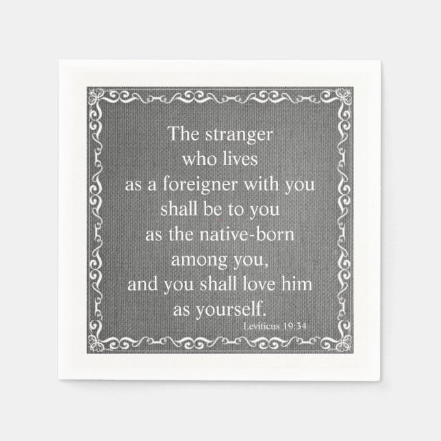 Old Testament Bible Scripture Quote – Leviticus 19 Paper Napkins (Front)