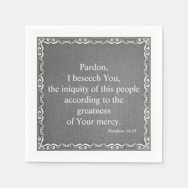 Old Testament Bible Scripture Quote – Numbers 14:1 Napkins (Front)