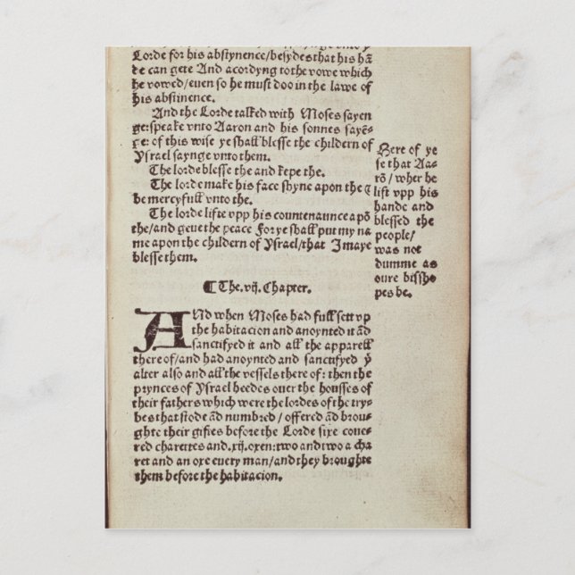 Old Testament text page Postcard (Front)