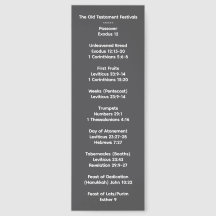 Old Testaments Sacrifices and Festivals Bookmark