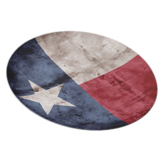 Old Texas Flag Dinner Plate (Right Side)