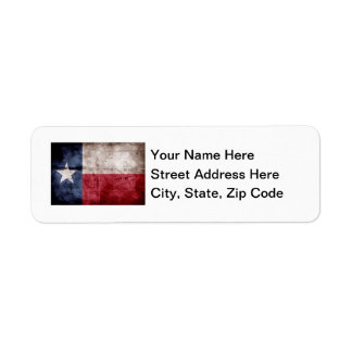 Old Texas Flag Label