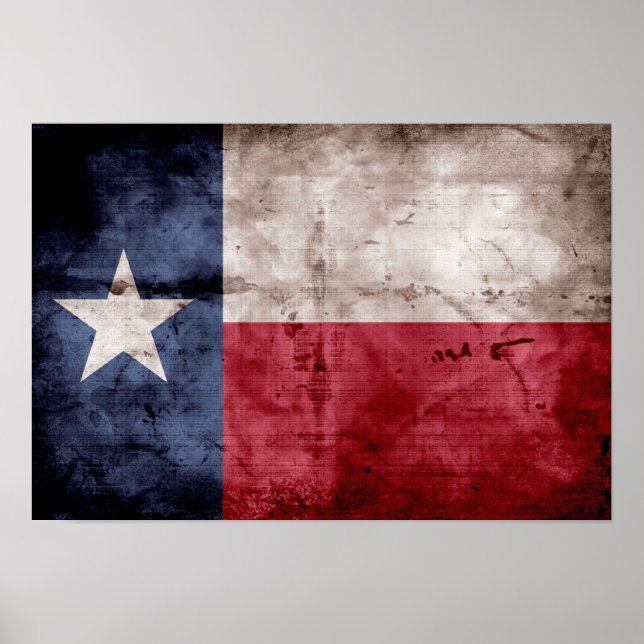 Old Texas Flag Poster (Front)