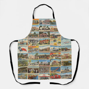 Old Texas Postcards All-Over Print Apron