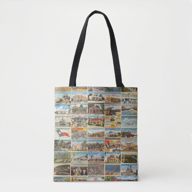 Old Texas Postcards Tote (Front)