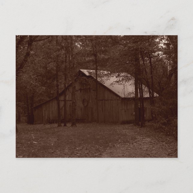 Old Time Barn Postcard (Front)
