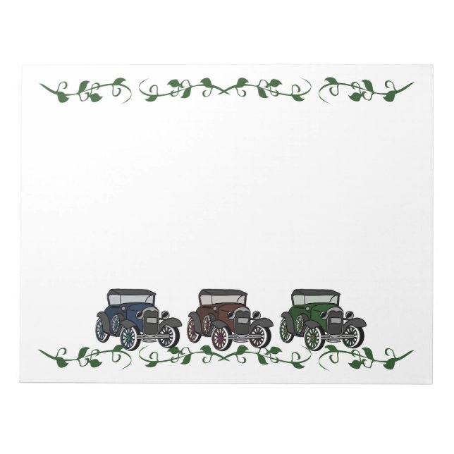 Old Time Cars Notepad (Front)