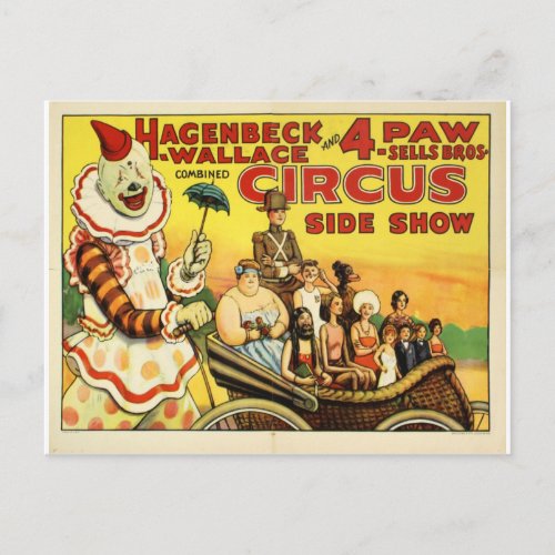 Old time Circus Postcard