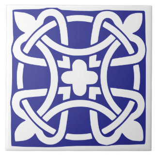 Old Time Classic Blue and White Traditional Ceramic Tile