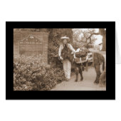 Old Time donkey Card (Front Horizontal)