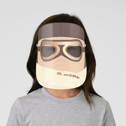 Old Time Flying Ace Kids Face Shield
