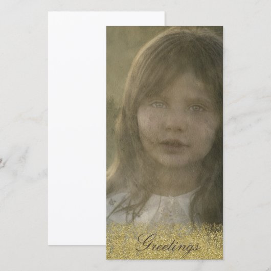 Old Time Gold Embellished Photo Card (Front/Back)