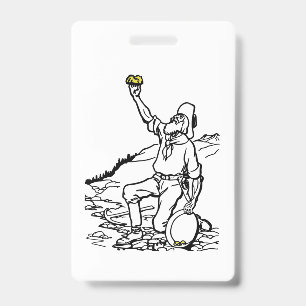 Old Time Gold Miner Prospector Badge