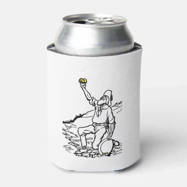 Old Time Gold Miner Prospector Can Cooler (Can Front)