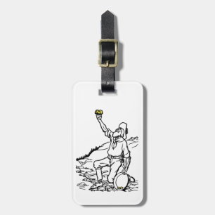 Old Time Gold Miner Prospector Luggage Tag