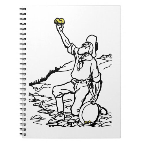 Old Time Gold Miner Prospector Notebook