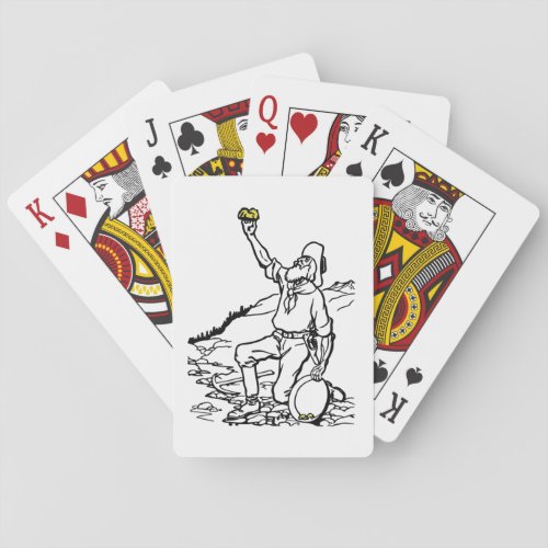 Old Time Gold Miner Prospector Playing Cards