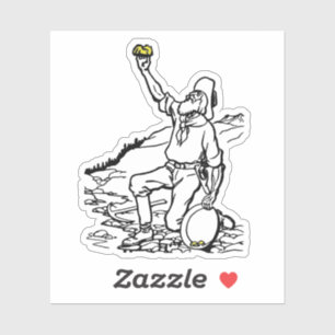 Old Time Gold Miner Prospector Sticker