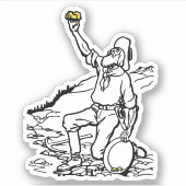 Old Time Gold Miner Prospector Sticker | Zazzle