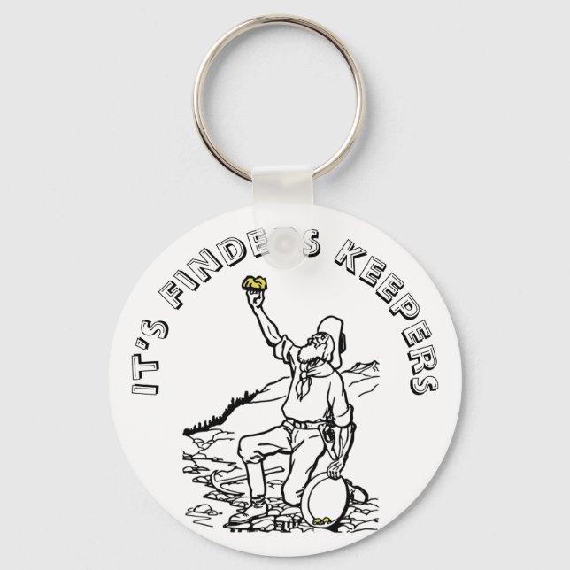 Old Time Gold Prospector Keychain (Front)