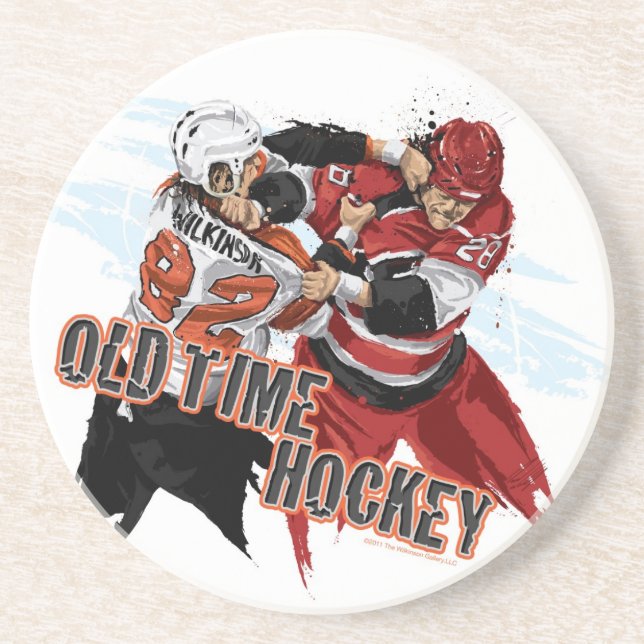 Old Time Hockey Beverage Coaster (Front)