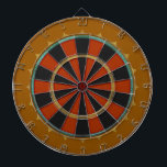 Old-Time Leather Big Top Dart Board<br><div class="desc">A regulation size dart board inspired by a birds-eye view of a circus tent from the mid 1800's,  with slightly subdued colors and delicate shading that gives the effect of being fabricated with Ostrich Leather. Comes with 6 brass darts and hanging hook.</div>