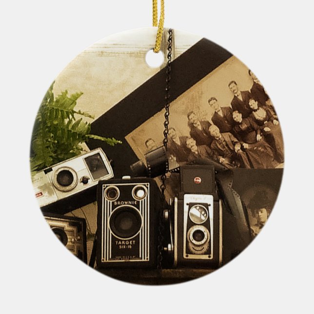 Old Time Photography Ceramic Ornament (Front)