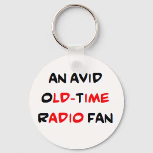 old_time radio fan2 avid keychain